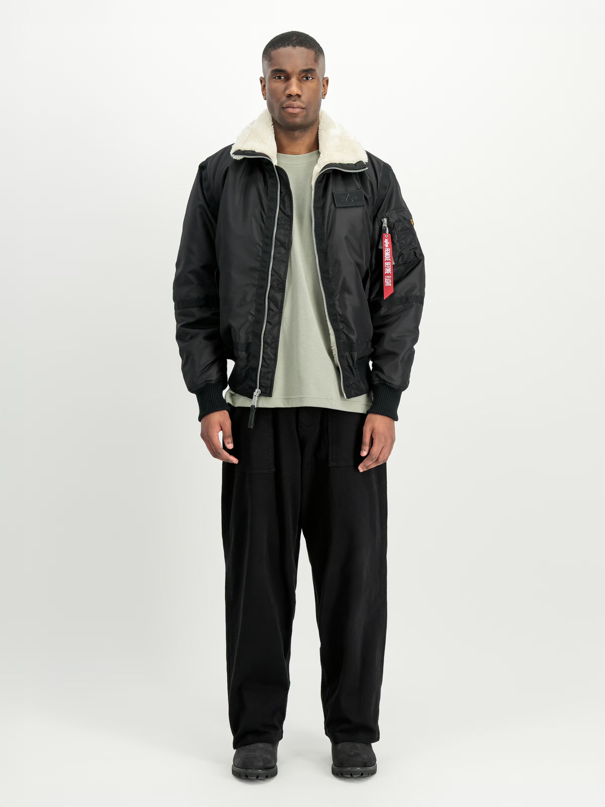 B-15 III TT Bomber Jacket | Black Beige