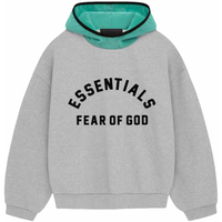 Essentials Fear of God Nylon Fleece Hoodie Light Grey/Mint