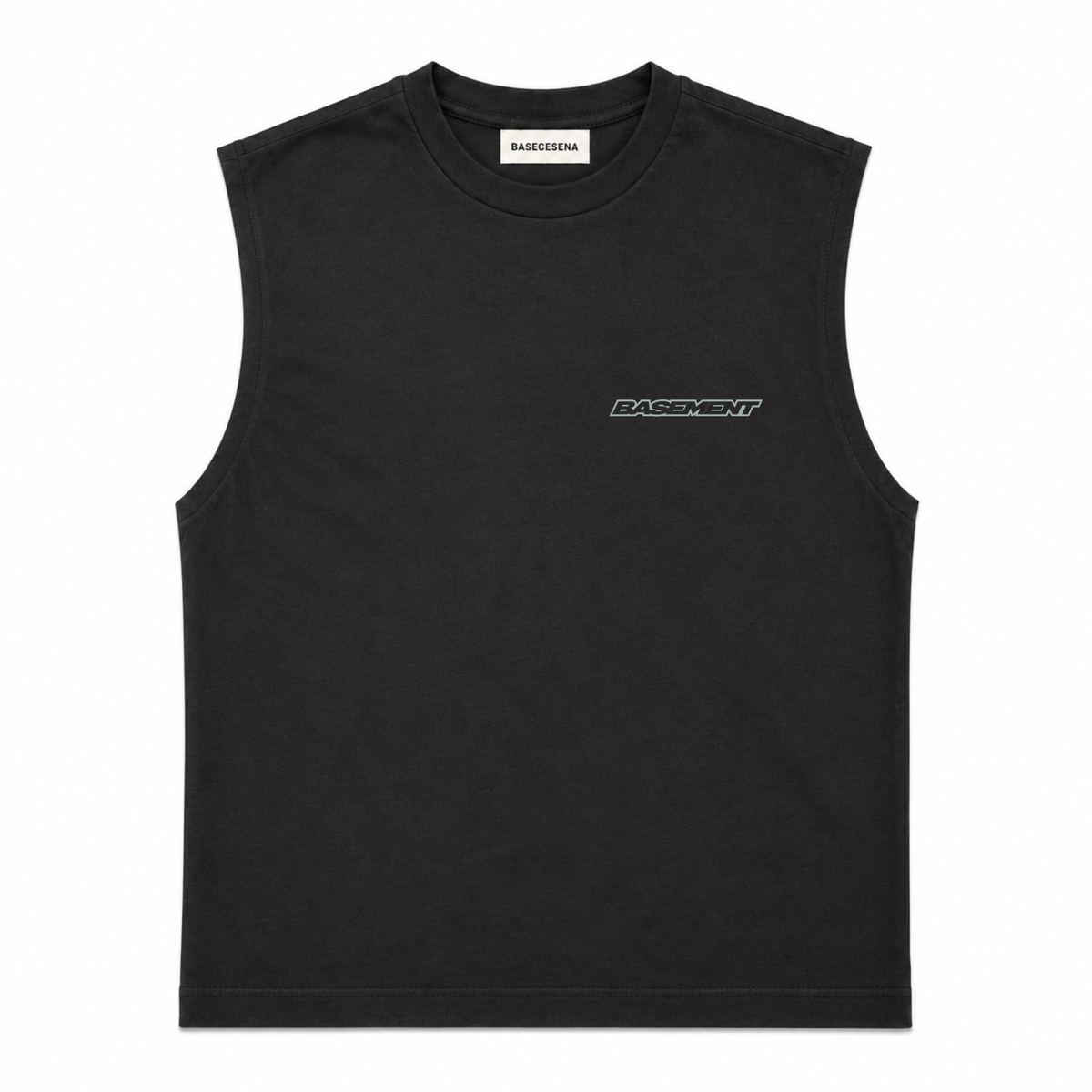 Basement Studios® Witness Boxy Tank Washed Black