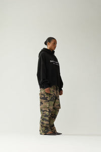 New Amsterdam Worked Logo Hoodie Black