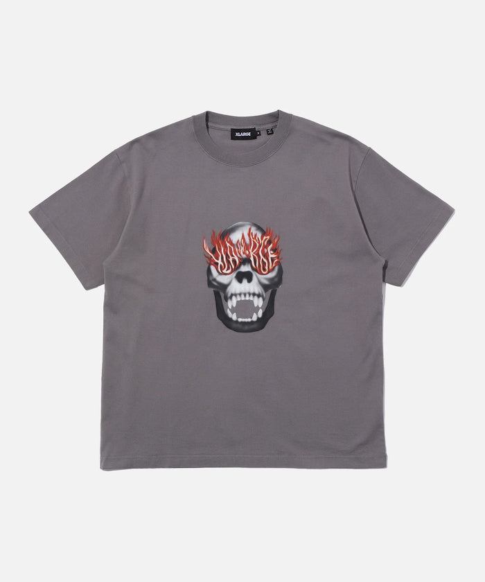 X-Large Skull In Flame - Grey