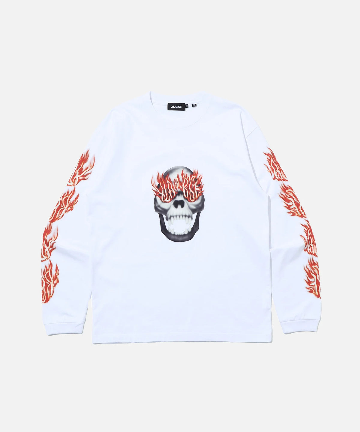 X-Large Skull in Flame LS Tee