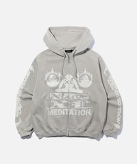 X-Large Meditation Zip Up Hooded Sweatshirt