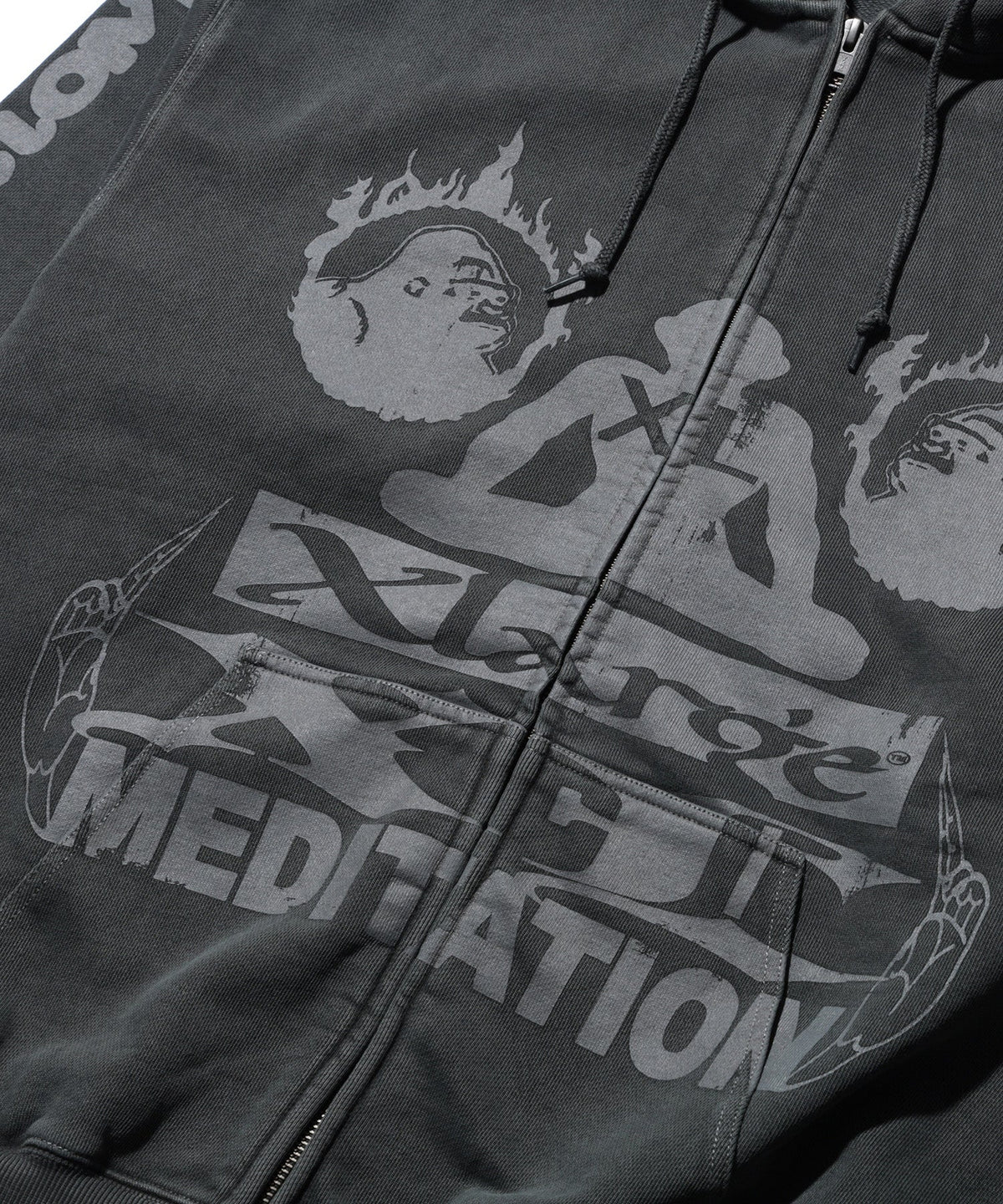 X-Large Meditation Zip Up Hooded Sweatshirt