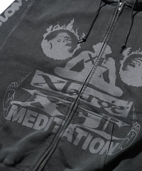 X-Large Meditation Zip Up Hooded Sweatshirt