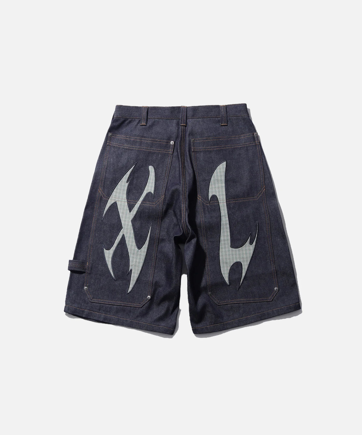 X-Large Cut Out Loose Jorts Raw