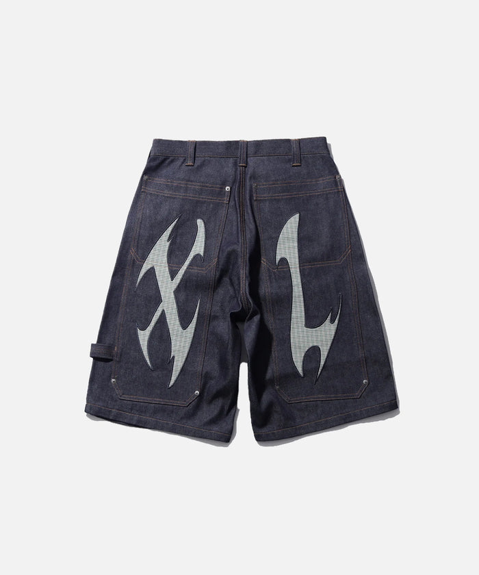 X-Large Cut Out Loose Jorts Raw