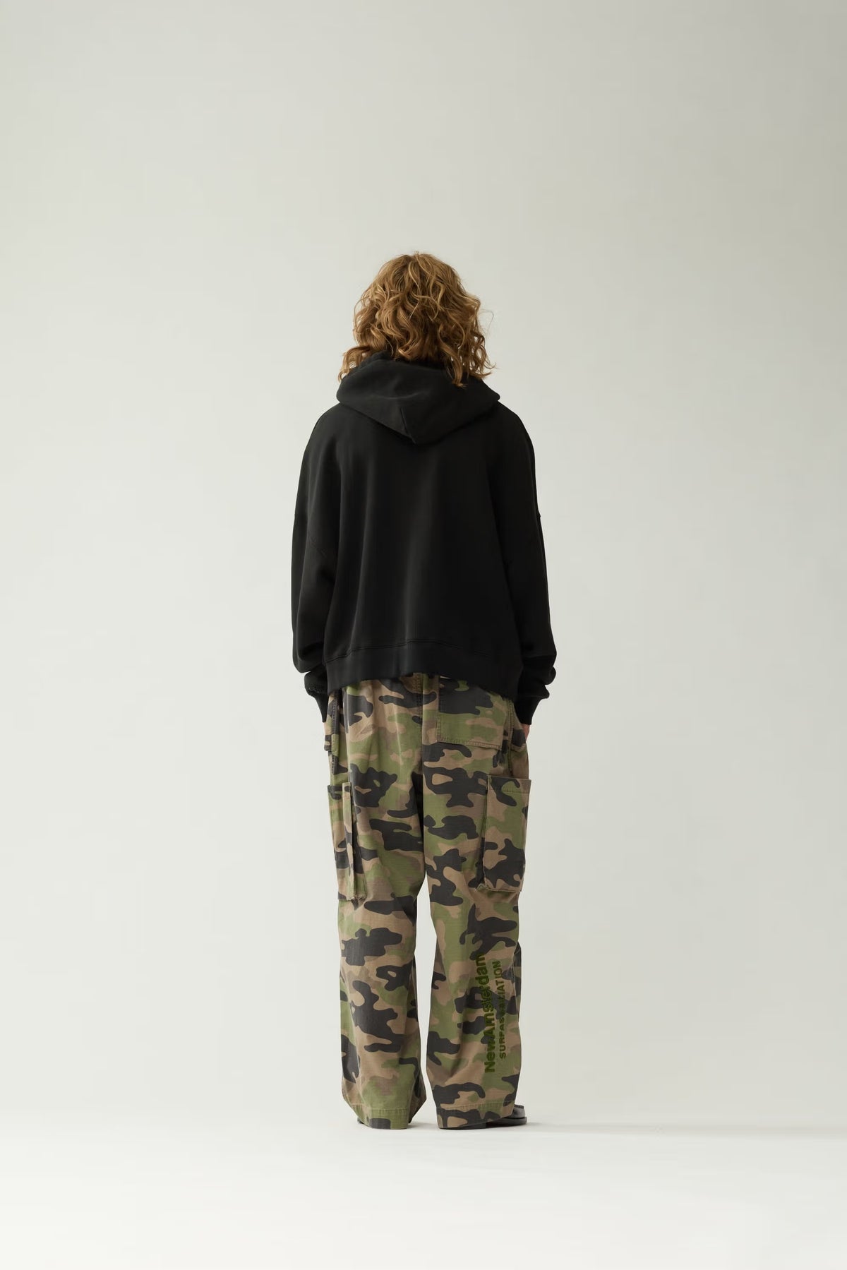 New Amsterdam Worked Logo Hoodie Black