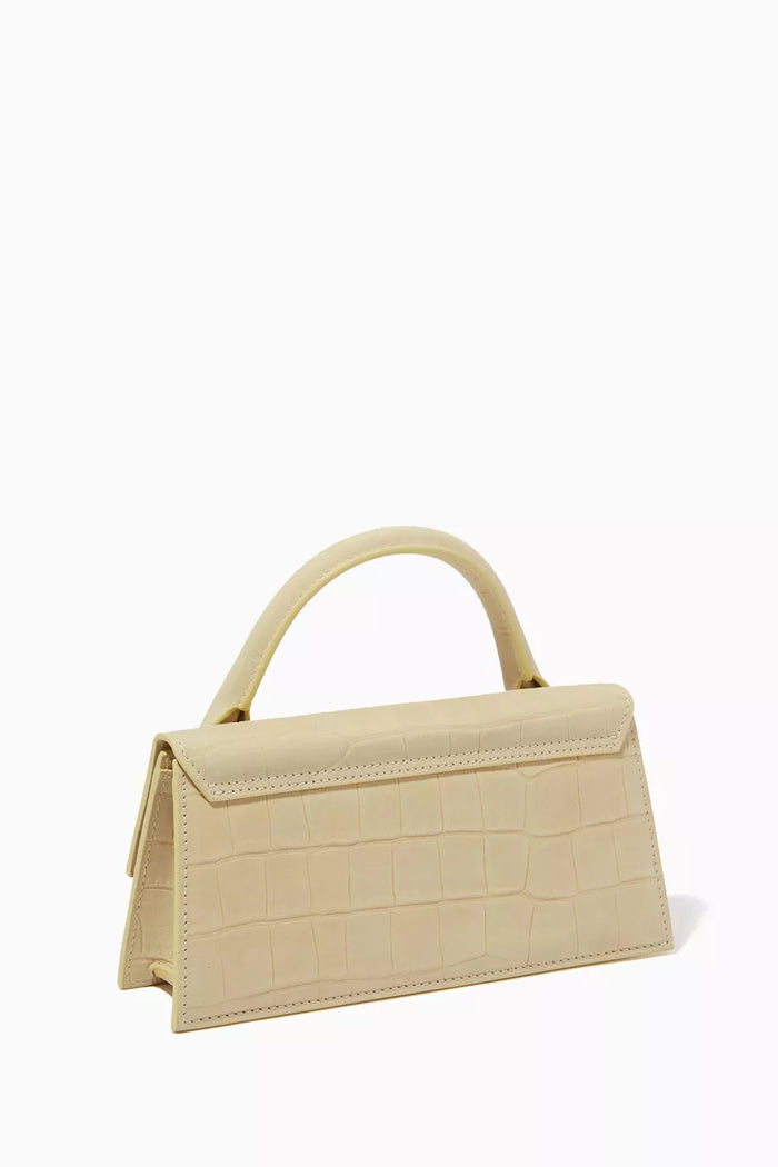 Jacquemus Le Chiquito Long Light Green Croco