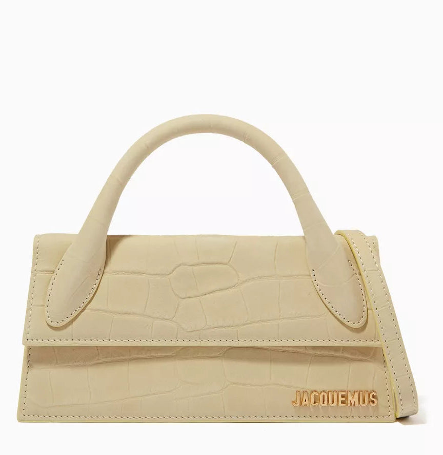 Jacquemus Le Chiquito Long Light Green Croco