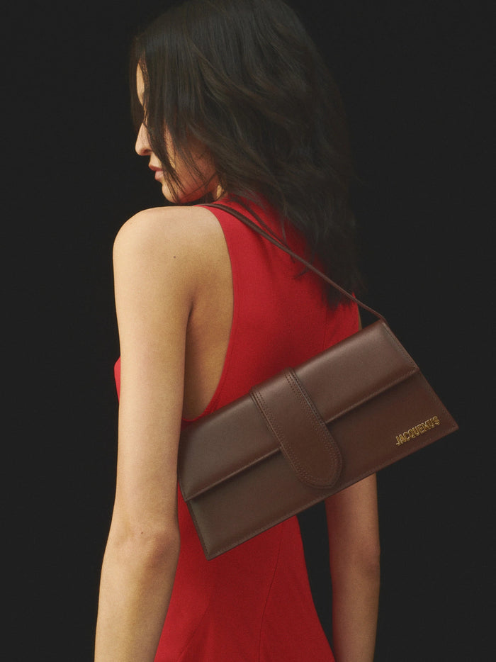 Jacquemus Le Bambino Long Shoulder Dark Brown