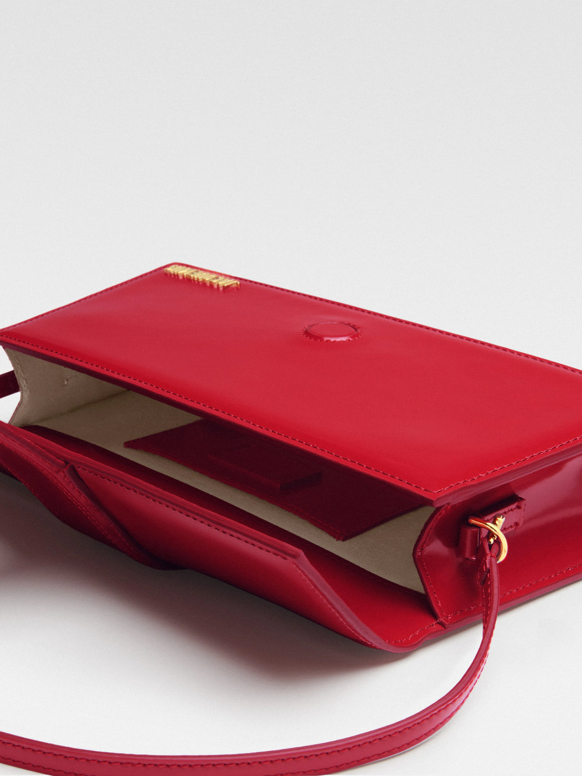 Jacquemus Le Bambino Long Shoulder Lucid Red Gold