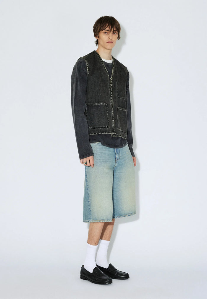 Dr. Denim Vali Shorts - Stream Sky Aged