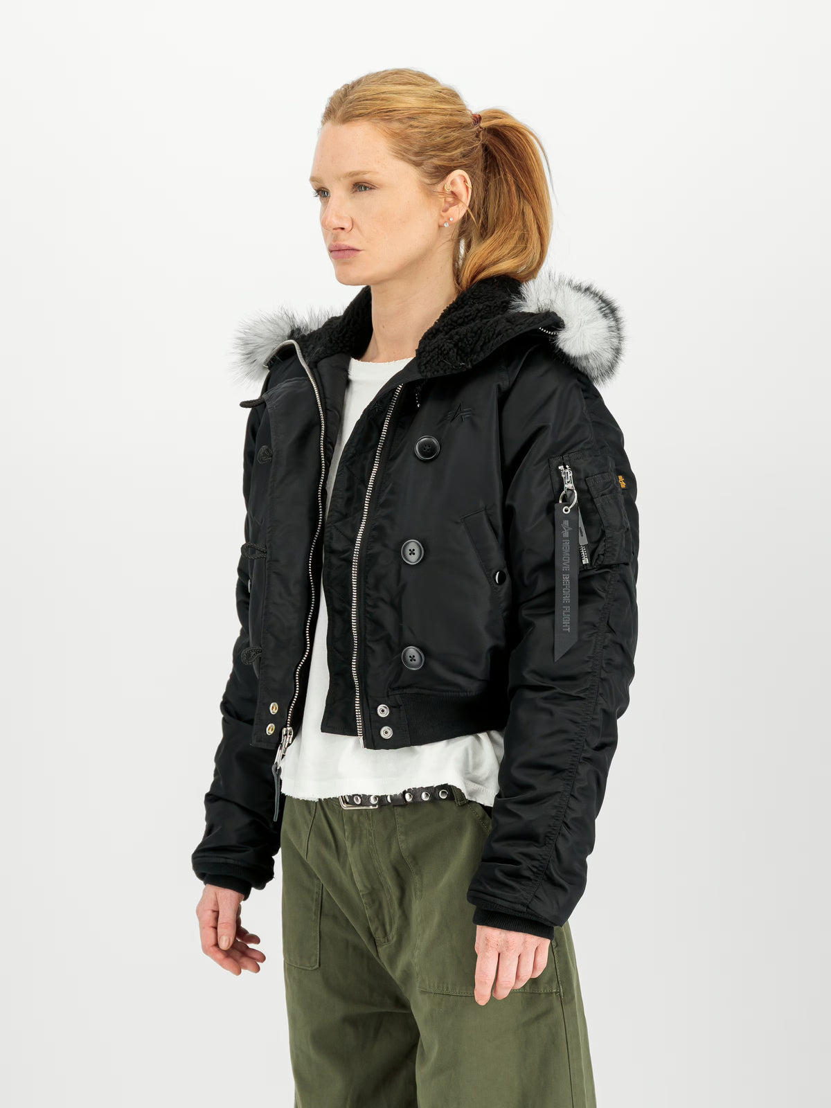 N-2B Cropped Loose Winter Jacket Women