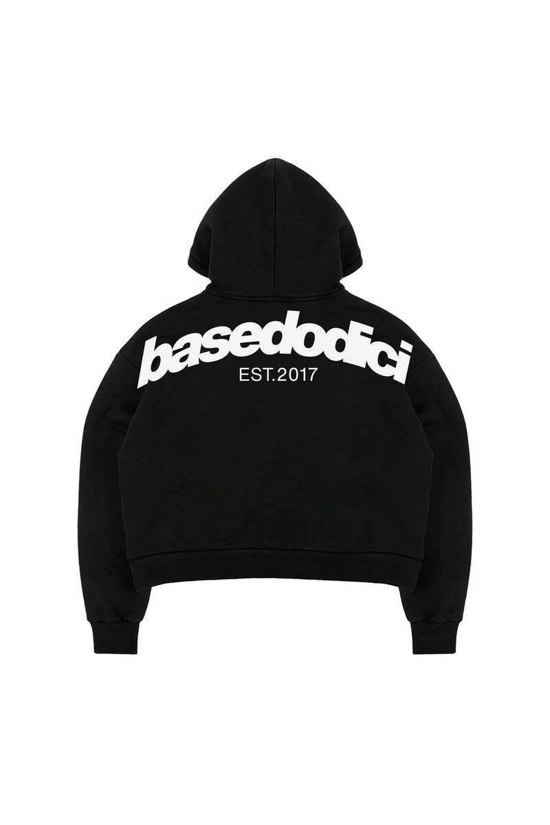 Basedodici Full Zip "Comfy" Back logo Black