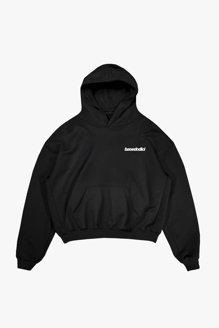 Basedodici "WORLD TOUR" Young Italian Rich Strass Hoodie Black