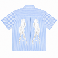Basement Studios® Hot Girls Club Boxy Shirt Light Blue