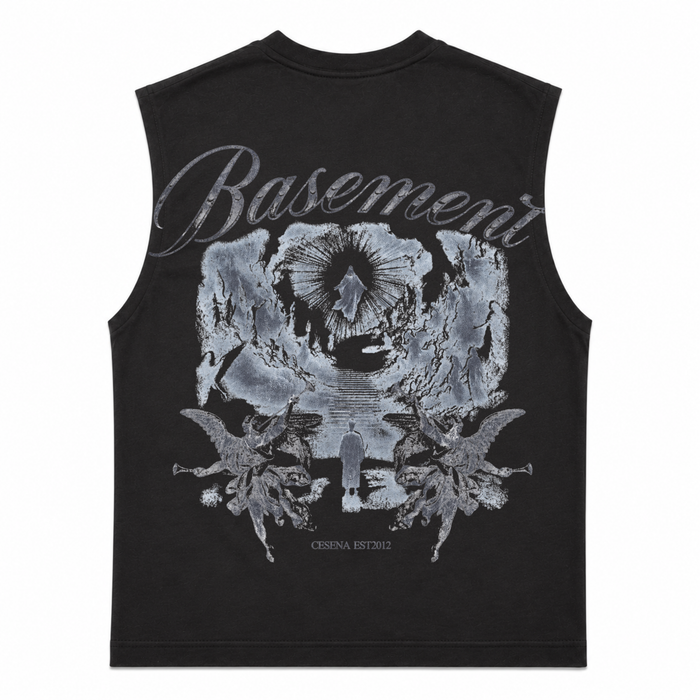 Basement Studios® Witness Boxy Tank Washed Black