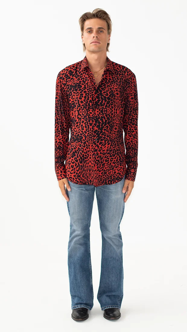 Benevierre Red Leopard Shirt