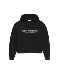 New Amsterdam Worked Logo Hoodie Black