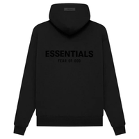 Fear of God Essentials Black Stretch Limo Hoodie