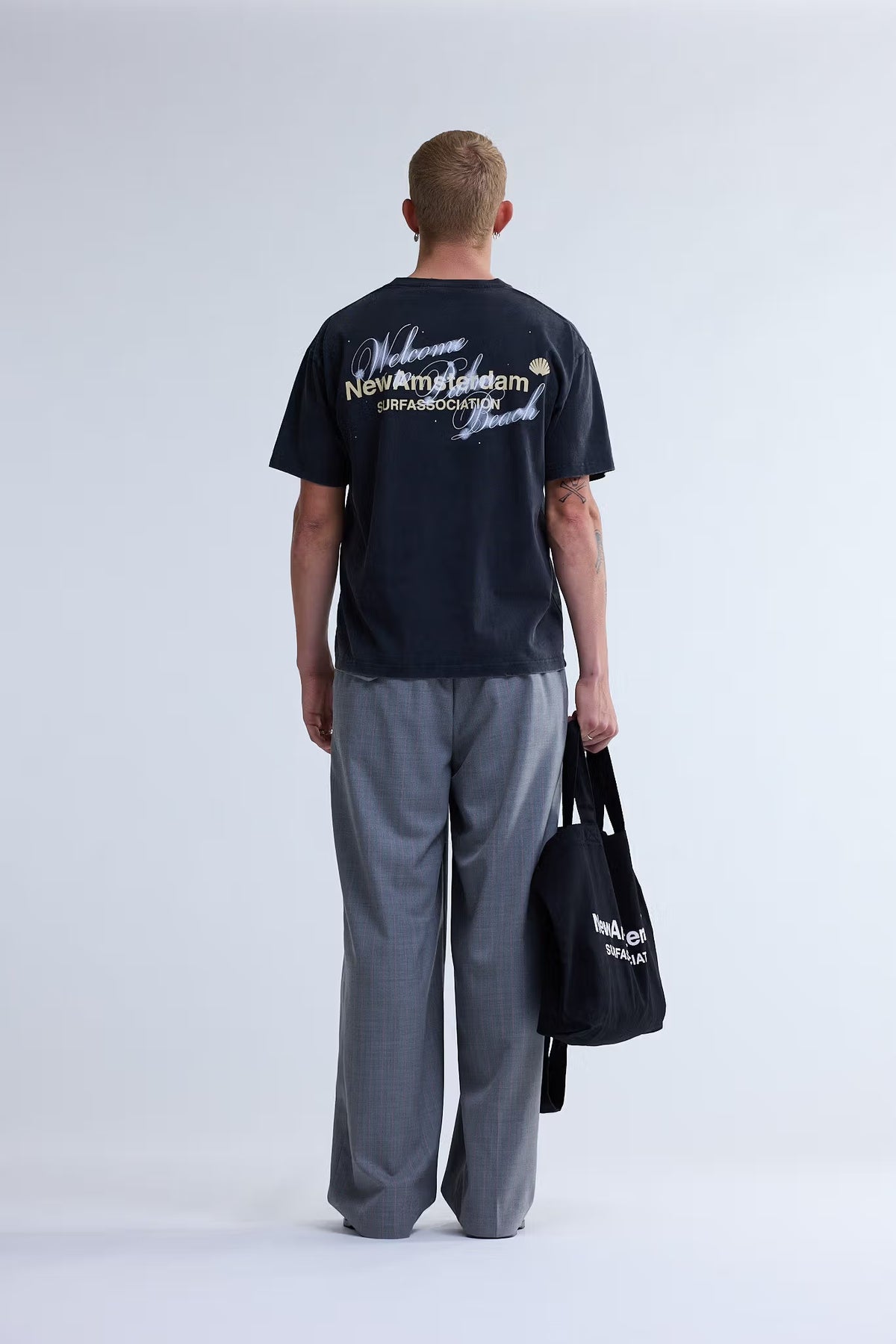 New Amsterdam Welcome to Palmbeach Tee Antracite