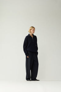 New Amsterdam Knitted Half Zip Navy
