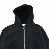 Zipped Hoodie Boxy Fit Black