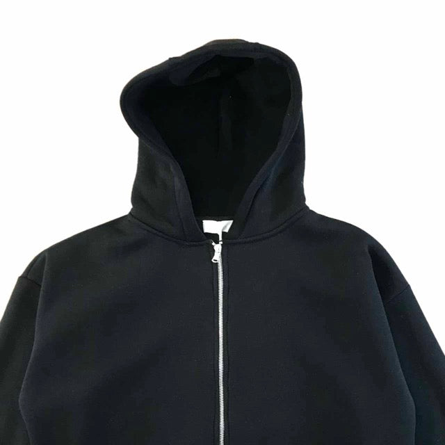 Zipped Hoodie Boxy Fit Black