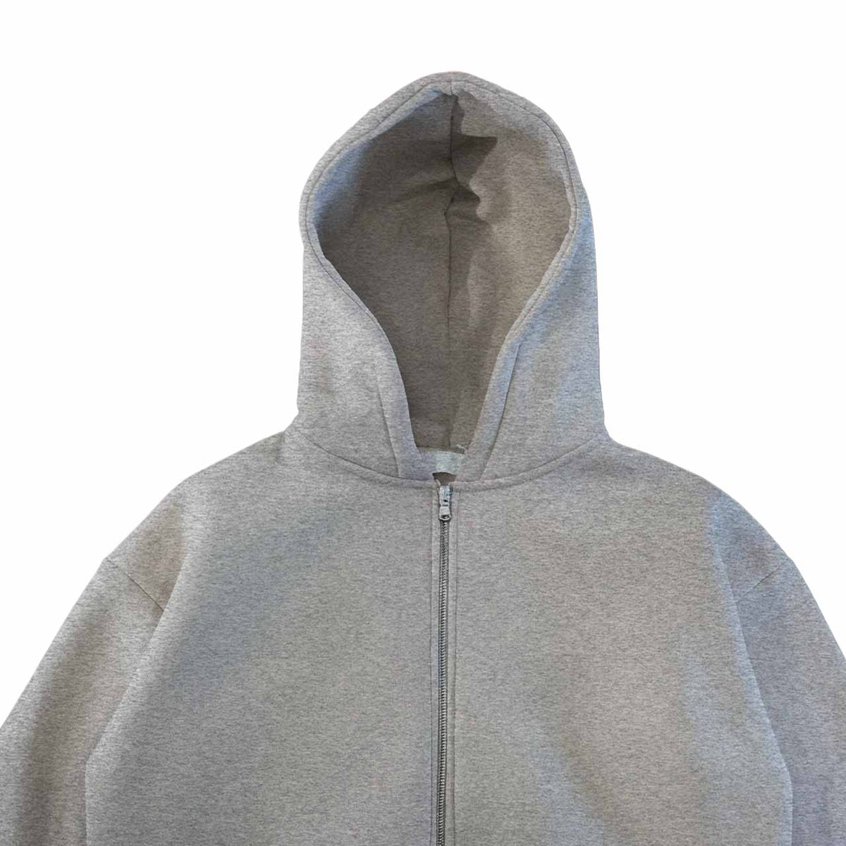 Zipped Hoodie Boxy Fit Hash Grey