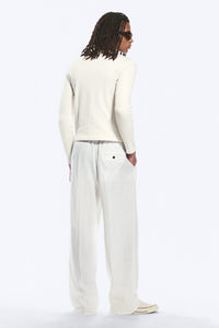 Weekday Loose Fit Linen Trousers White