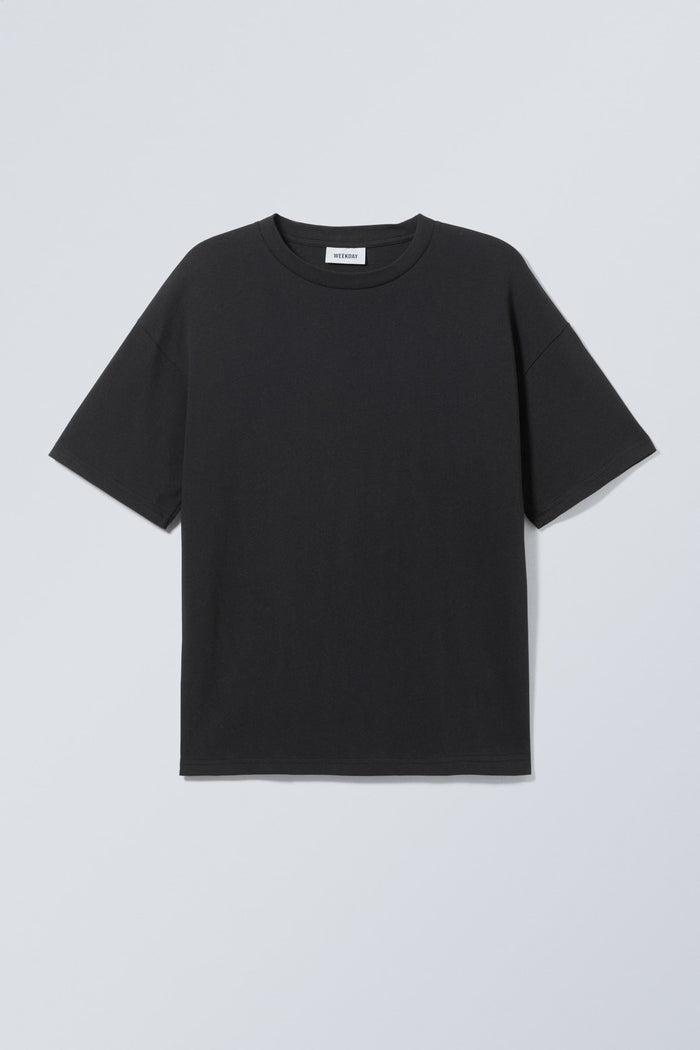 Weekday Great Boxy Tshirt Heavyweight Black