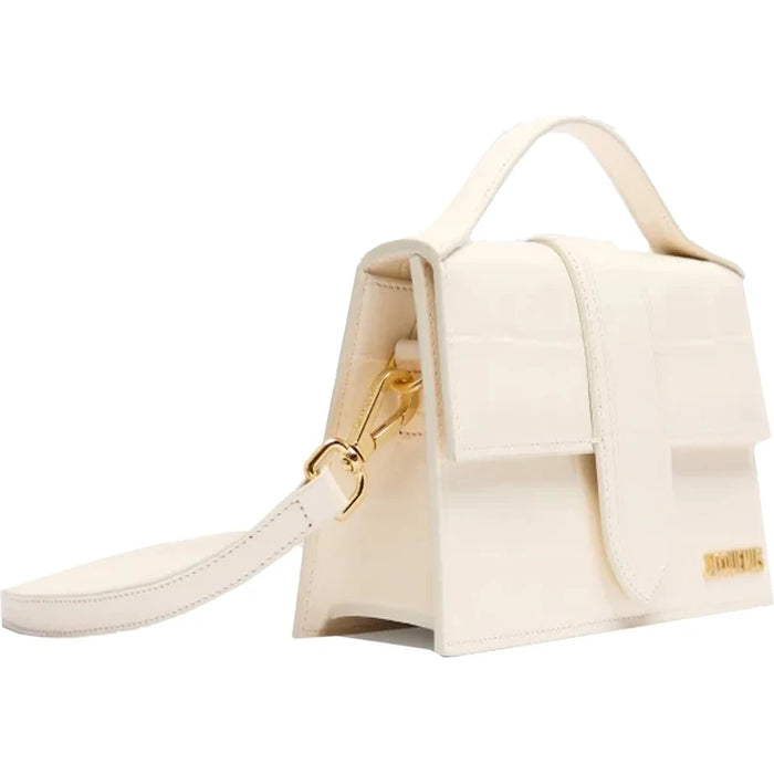 Jacquemus Le Grand Bambino Light Ivory Crocodile
