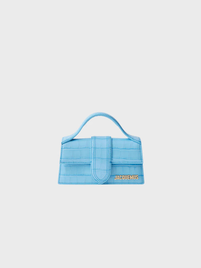 Jacquemus Le Bambino Mini Crocodile Blu