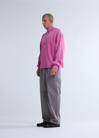New Amsterdam Plated Half-Zip Washed Pink