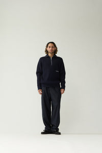 New Amsterdam Knitted Half Zip Navy