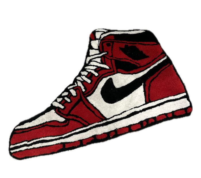 Sneakers Red Handmade Rug