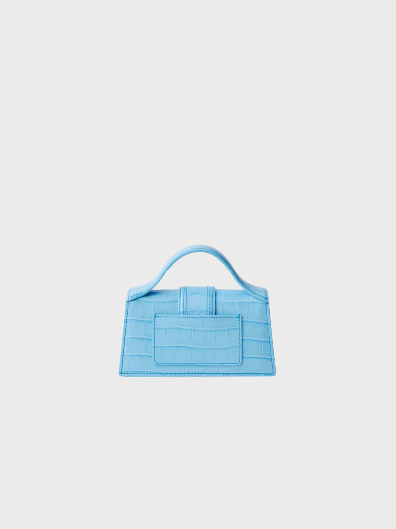 Jacquemus Le Bambino Mini Crocodile Blu