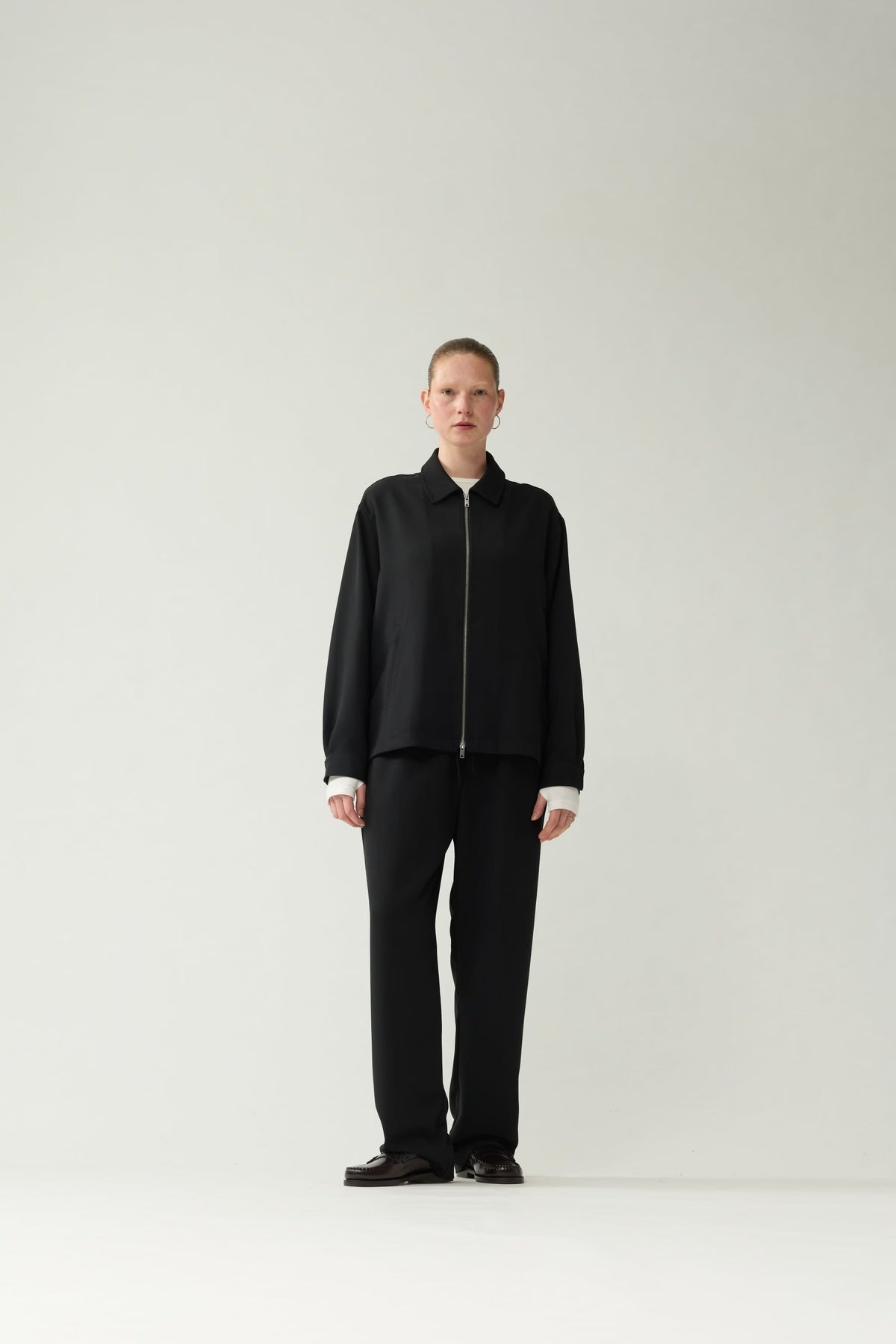 New Amsterdam Zip Up Shirt Black