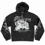Sketch Zip Hoodie Black