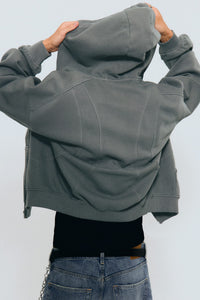 Weekday Loose Fit Blocked Zip Hoodie