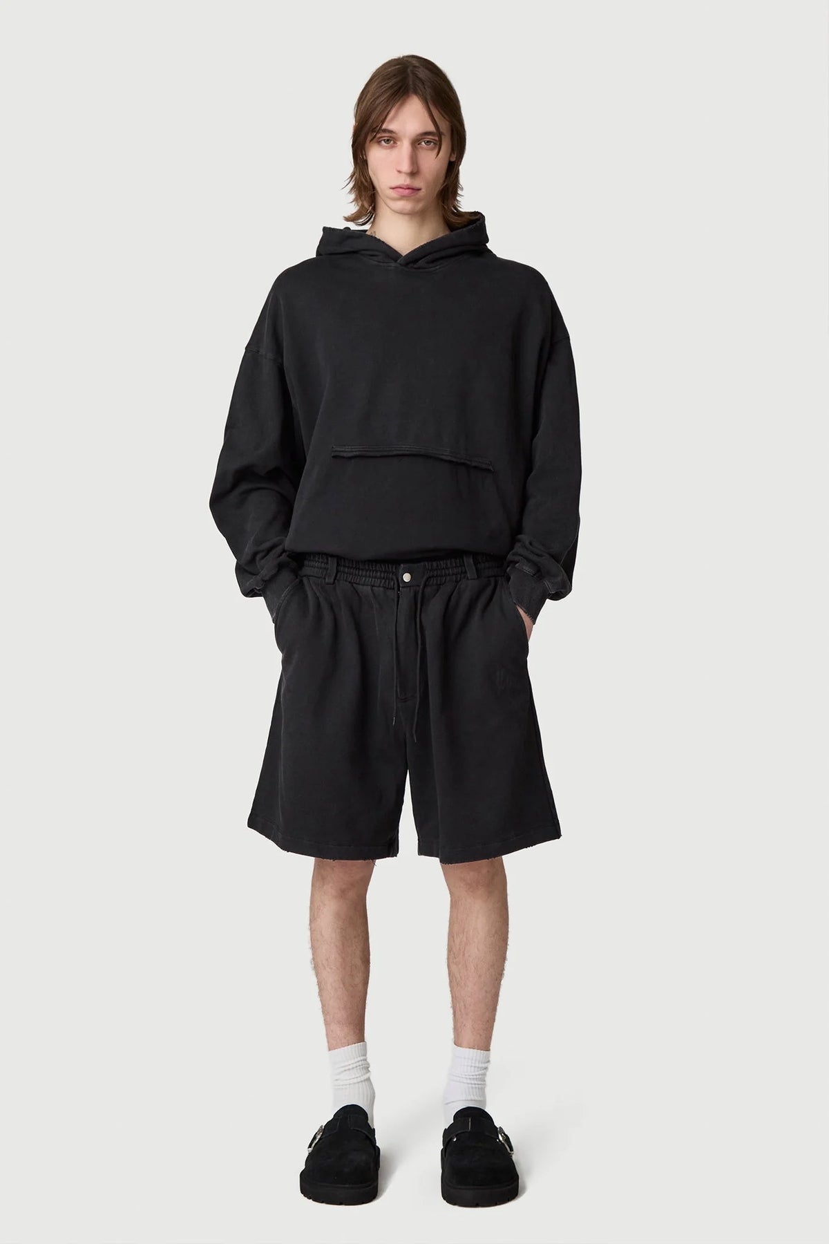 Acupunture 93' Sweat Short Washed Black