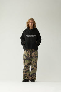 New Amsterdam Worked Logo Hoodie Black