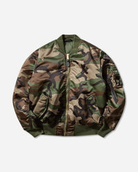 Alpha Industries MA-1 Base Flight Bomber Jacket Woodland Camo