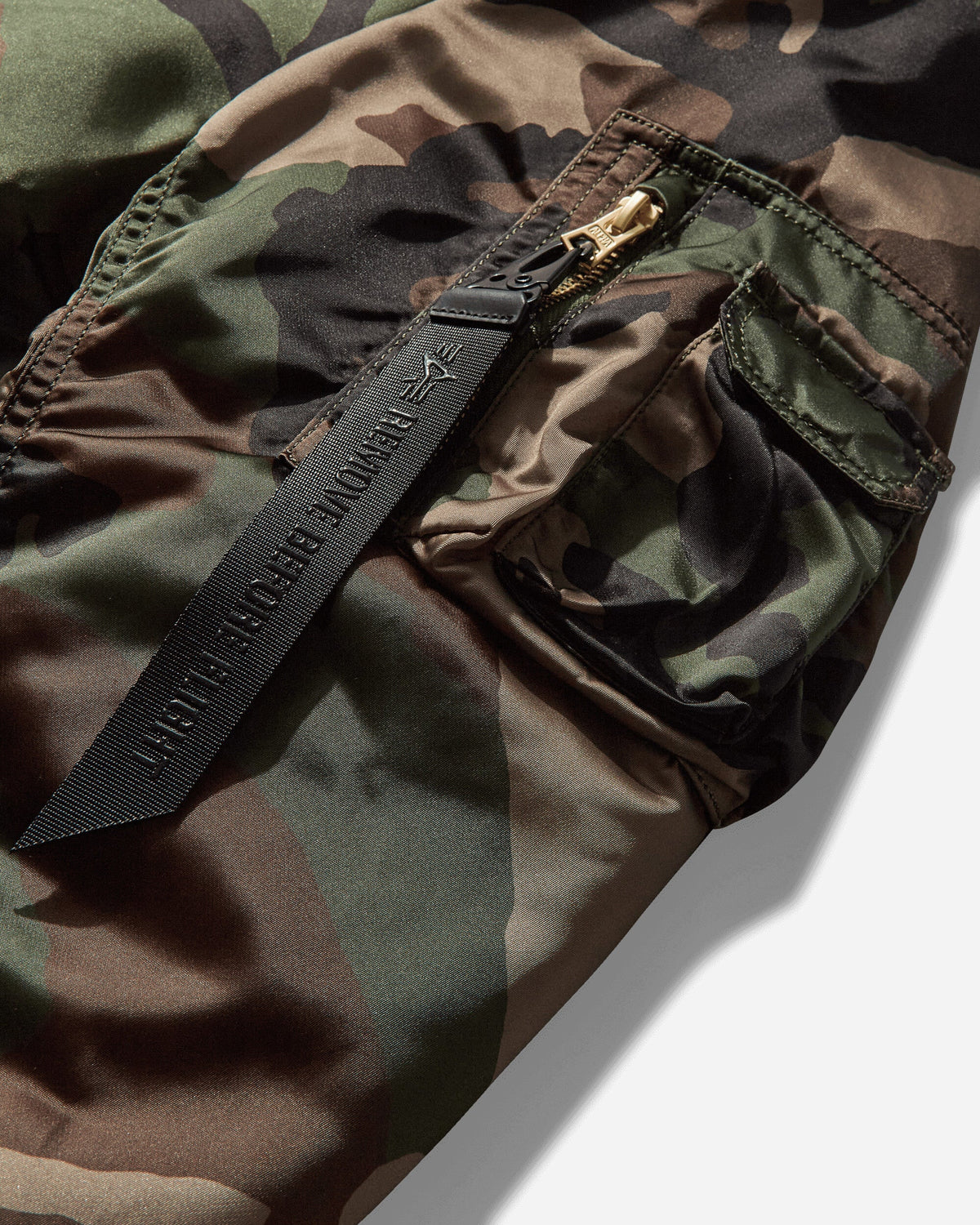 Alpha Industries MA-1 Base Flight Bomber Jacket Woodland Camo