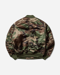 Alpha Industries MA-1 Base Flight Bomber Jacket Woodland Camo