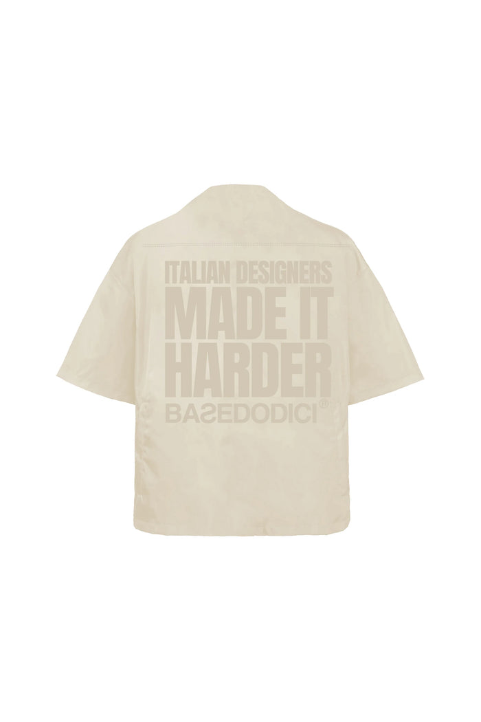 Basedodici Shirt “FORSUMMER” Designer Cream