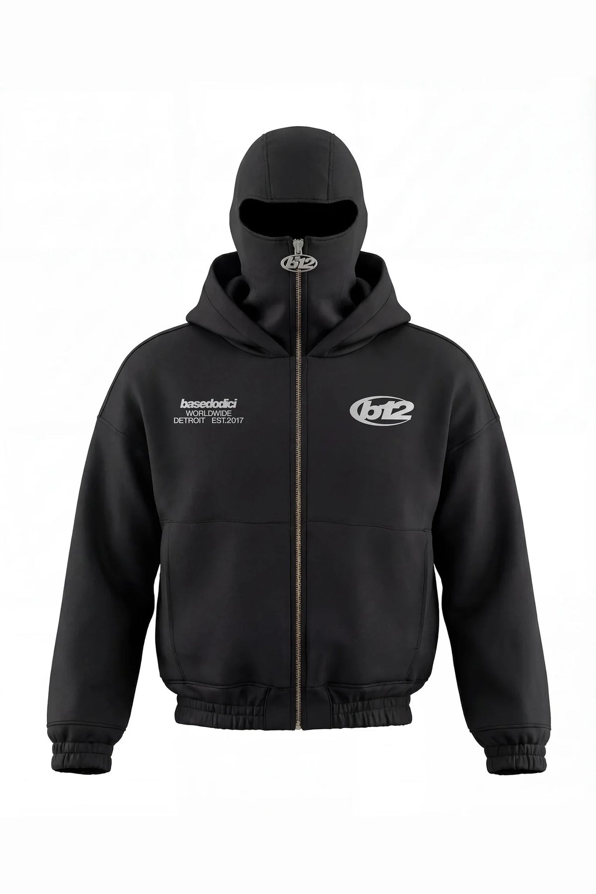 Basedodic Balaclava Hoodie Black Full Zip