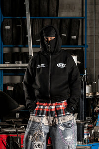 Basedodic Balaclava Hoodie Black Full Zip