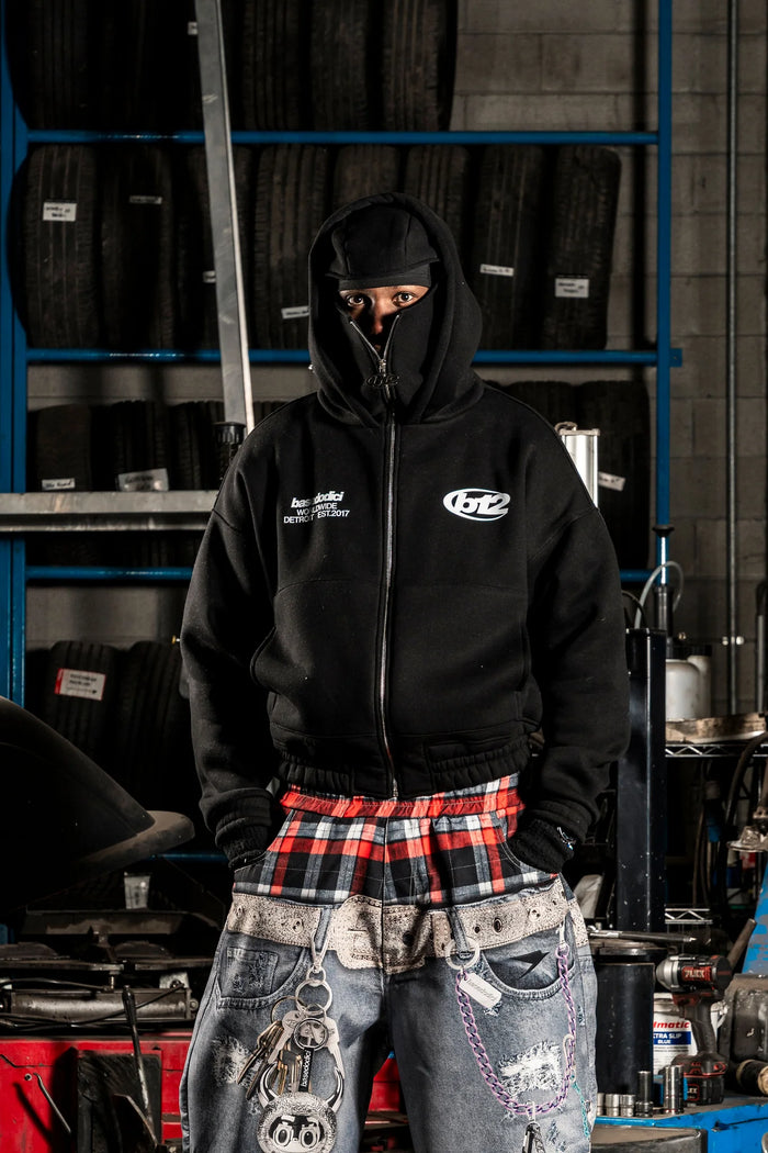 Basedodic Balaclava Hoodie Black Full Zip